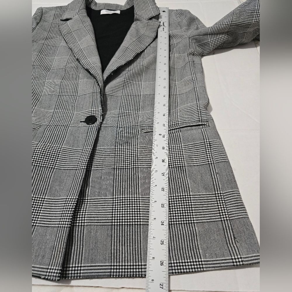 Bailey 44 Rough Around The Edges Plaid Boyfriend Blazer Size Medium - Picture 8 of 14